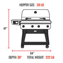 Recteq X-Fire Pro825 Wood Pellet Grill 825 Sq. In. 20 Pound Hopper RT-825XF