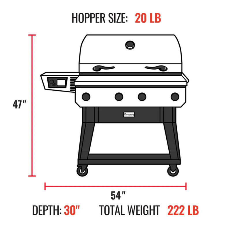 Recteq X-Fire Pro825 Wood Pellet Grill 825 Sq. In. 20 Pound Hopper RT-825XF