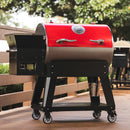 Recteq Deckboss 590 Legacy Pellet Grill Stainless Steel Red Lid RT-DB590LTO