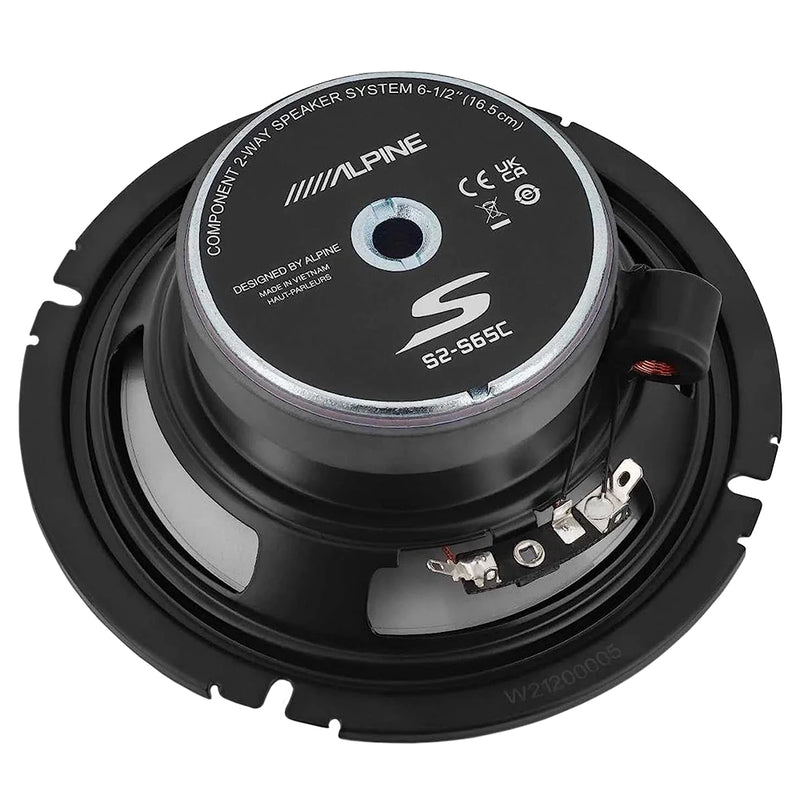 Alpine Next Generation S-Series 6.5" Component 2-Way Speaker Set Hi-Res S2-S65C