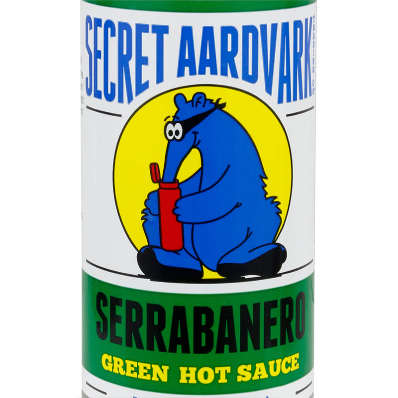 Secret Aardvark Serrabanero Green Hot Sauce Non-GMO Chili & Habanero Flavor 8 Oz