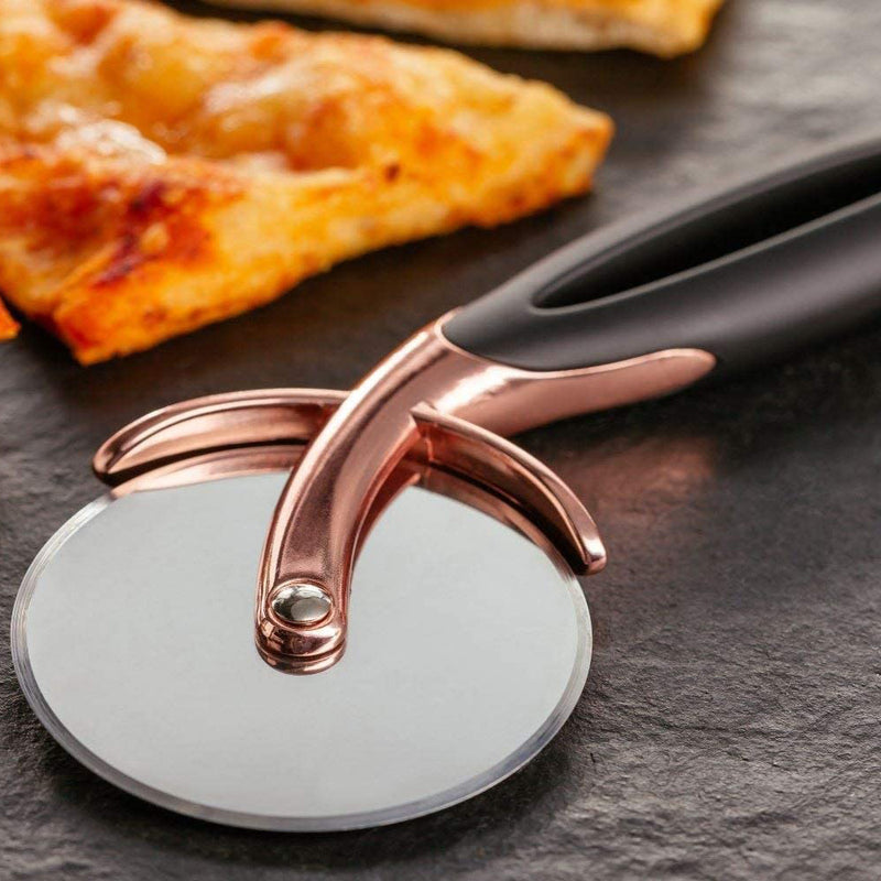 Stellar Soft Touch Pizza Cutter Softgrip Non-Slip Handle Dishwasher Safe Copper