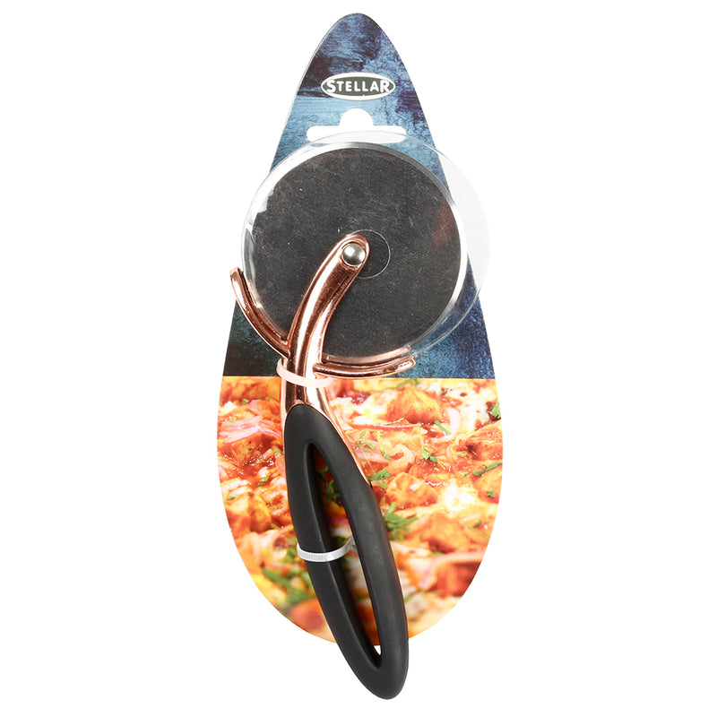 Stellar Soft Touch Pizza Cutter Softgrip Non-Slip Handle Dishwasher Safe Copper