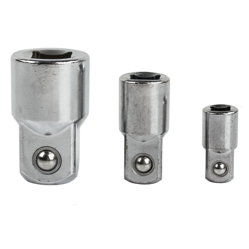 3 Piece Socket Adapter Set Increasing 3/8" 1/2" 3/4" Female 1/4" 3/8" 1/2" Male