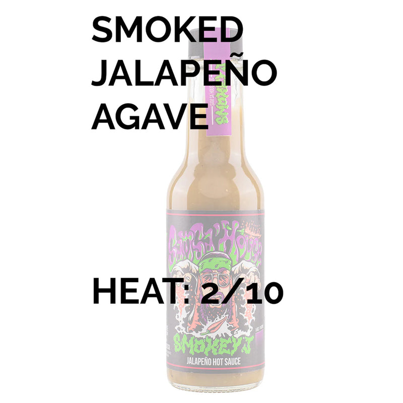 Smokey J Jalapeno Hot Sauce Sam Sa'house 5 Oz 2/10 Heat Level Contains Agave