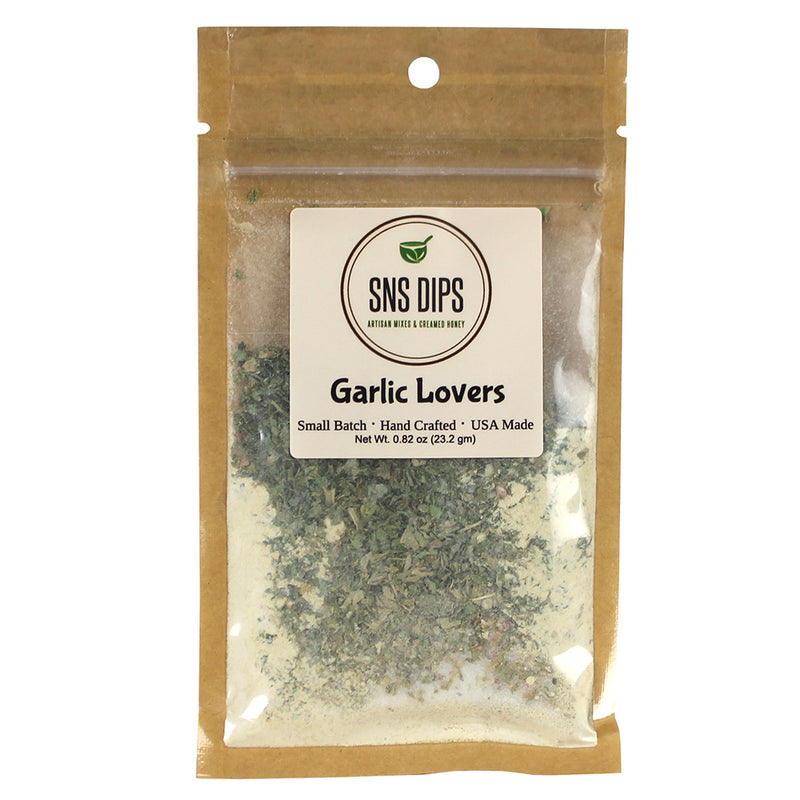 SnS Dips Garlic Lovers Dip Mix 0.82 USA Made Small Batch Hand Crafted SNS-GLV