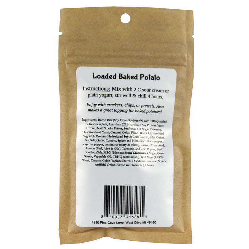 SnS Dips Loaded Baked Potato Dip Mix Small Batch USA Made Hand Crafted SNS-LBP