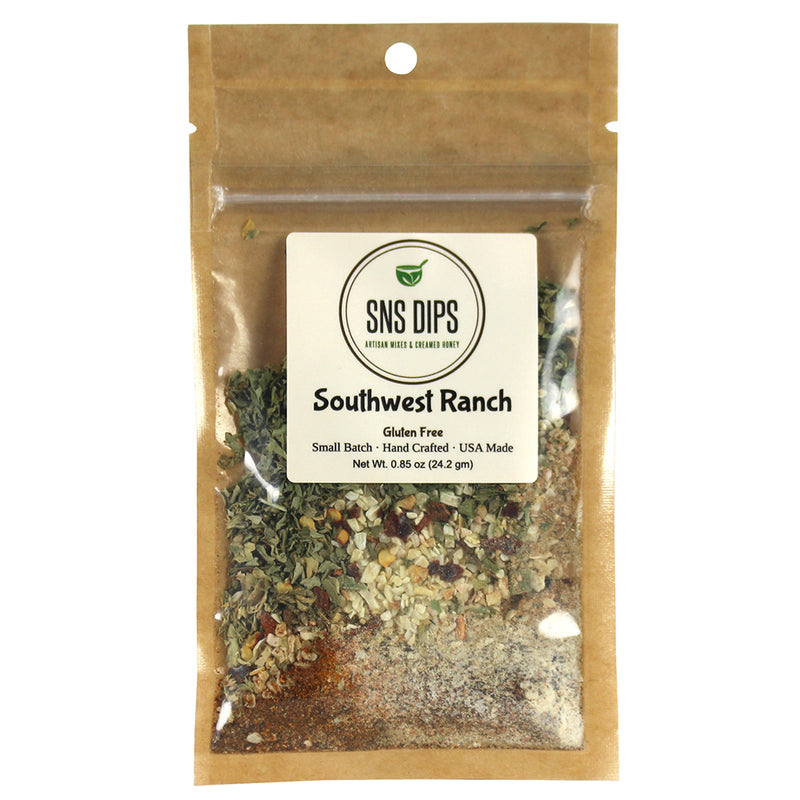 SnS Dips Southwest Ranch 0.85 Oz Gluten Free USA Made Small Batch SNS-SWR