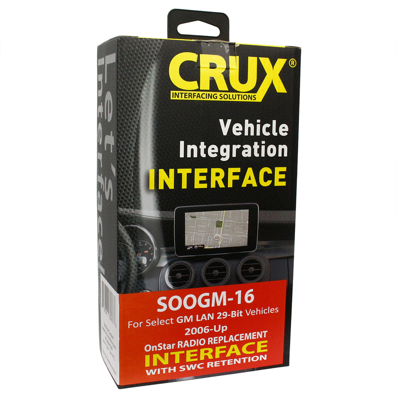 Crux OnStar Radio Replacement Interface For 2006-17 GM LAN 29 Bit Vehicles