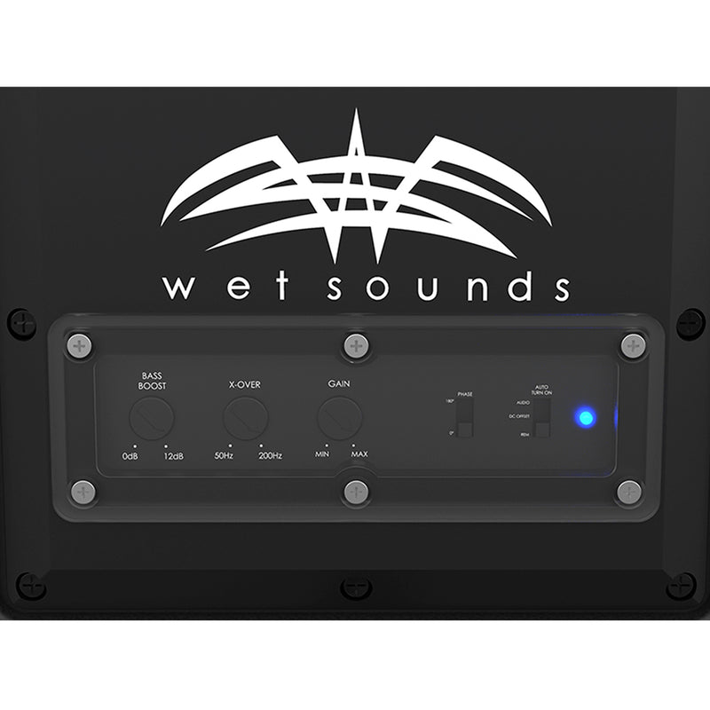 Wet Sounds 6.5" Amplified Marine Subwoofer 250 Watt W/ Remote Knob Stealth AS-6