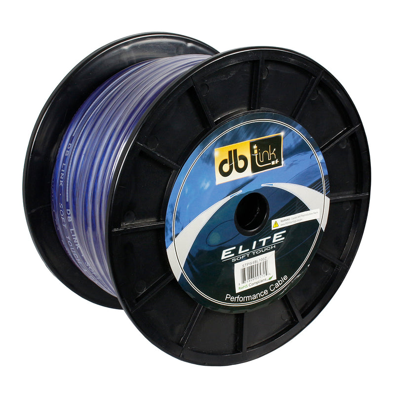 DB Link 4 Gauge Blue Power Wire 100' (30.48 m) Oxygen Free Power/Ground Cable