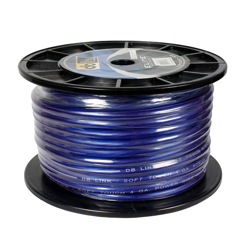 DB Link 4 Gauge Blue Power Wire 100' (30.48 m) Oxygen Free Power/Ground Cable