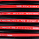 10-GA OFC Ultra Flex Speaker Wire 1 Foot Section Red/Black SW-OFC10GA-250RB-1FT