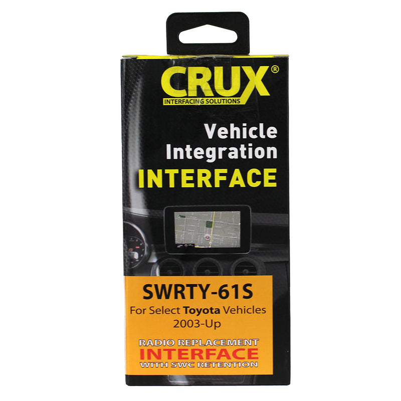 Crux Radio Replacement Interface with SWC Retention for Select Toyota SWRTY-61S