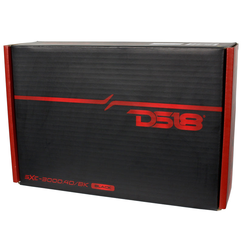 DS18 SXE-3000.D/BK Car Audio Amplifier Full Range Class D 4 Channel 3000W Black