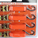 4 Piece 15' x 1" Ratcheting Tie Down w/ Automatic Release Valley T1-RTD1514