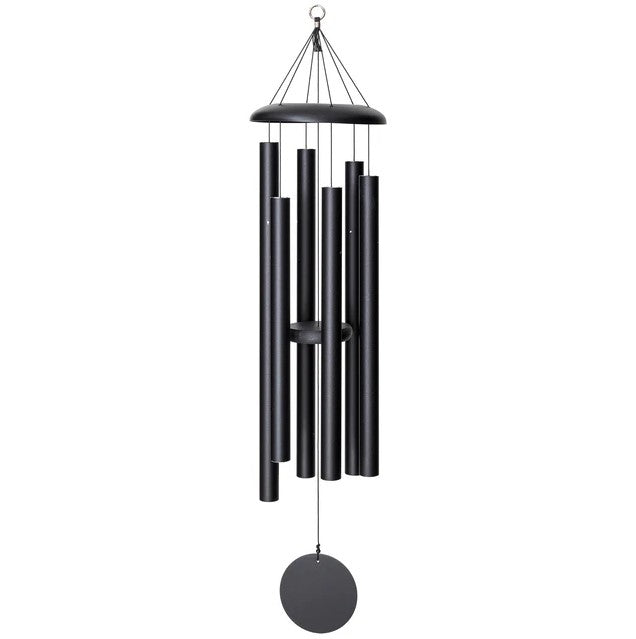 Wind River Corinthian Bells 50" Black Wind Chime 6 Tubes Tuned to Scale A T516BL