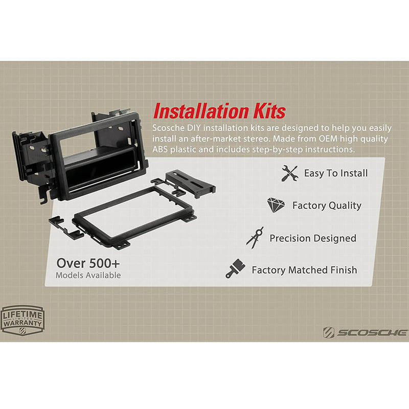 Dash Kit Select Toyota Model 2015 and Up Double Din or Single TA2160B