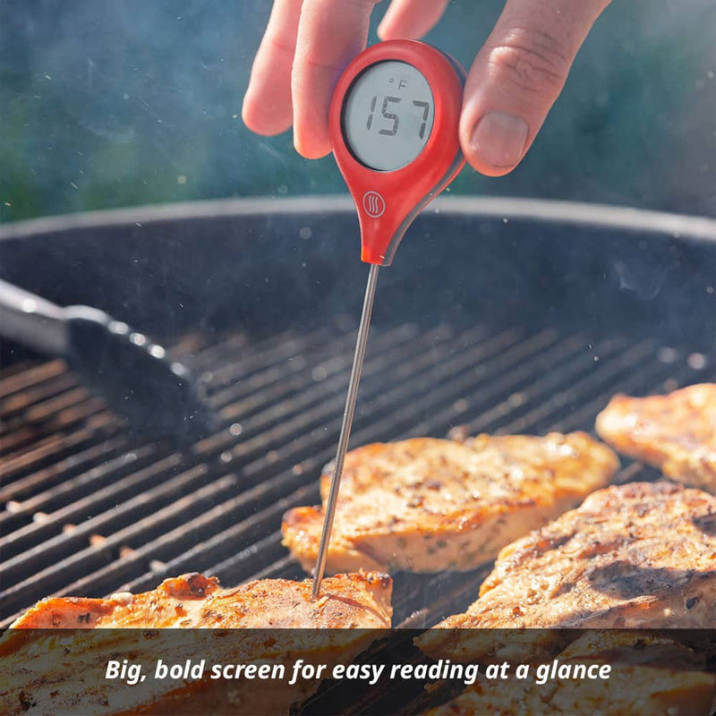Thermoworks ThermoPop 2 Pocket Thermometer Super Fast Reading Red TX-3120-RD