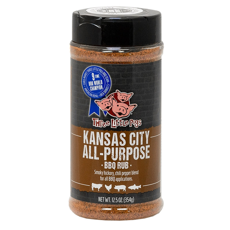 Three Little Pigs Kansas City All Purpose Rub 12.5 Oz Bottle Award Winning