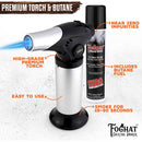 Foghat 5-Piece Cocktail Smoking Kit With Smoker, Torch, Fuel, Brush, & Butane