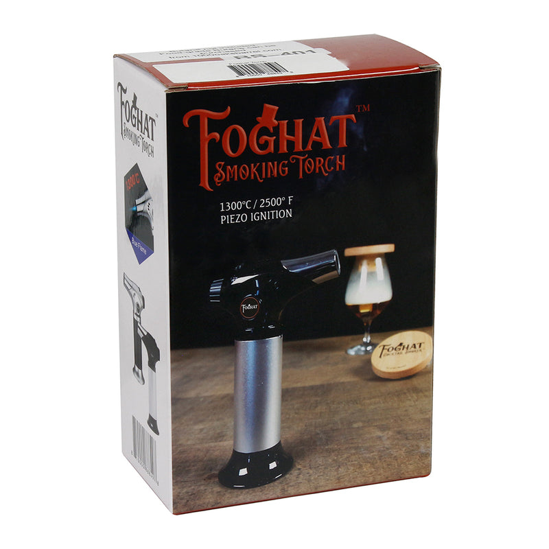 Foghat Culinary Smoking Butane Torch Refillable W/ Button Ignition & Safety Lock