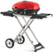 Napoleon TravelQ 285X 2-Burner Propane Grill With Scissor Cart & Griddle Red