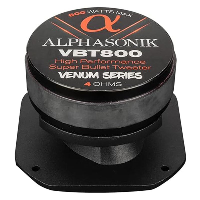 4" Super Bullet Tweeter 600W Max 4 Ohm Venum Series Alphasonik VBT800 Single