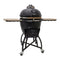 Vision Grills Kamado Charcoal Grill With Electric Starter & Lava Stone Black