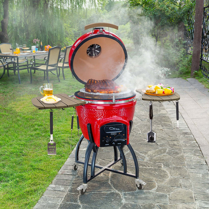 Vision Grills Professional C Series Ceramic Kamado Grill Red