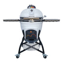 Vision Grills Deluxe Kamado Charcoal Grill W/ Electric Starter, Lava Stone & LED