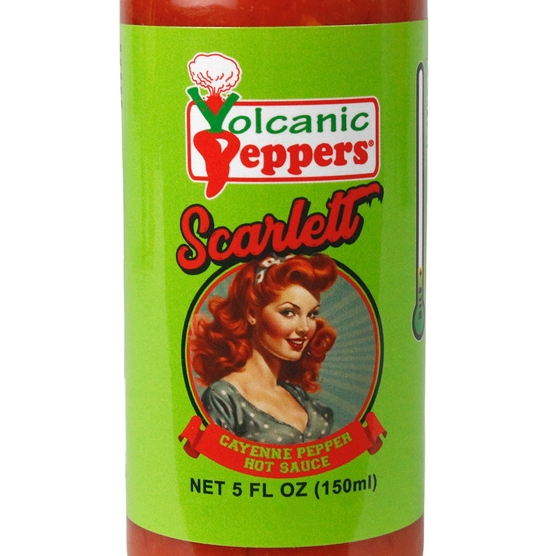 Volcanic Peppers Scarlett Cayenne Pepper Hot Sauce 5 oz Mild Heat VPSCARLETT