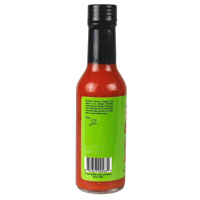 Volcanic Peppers Scarlett Cayenne Pepper Hot Sauce 5 oz Mild Heat VPSCARLETT
