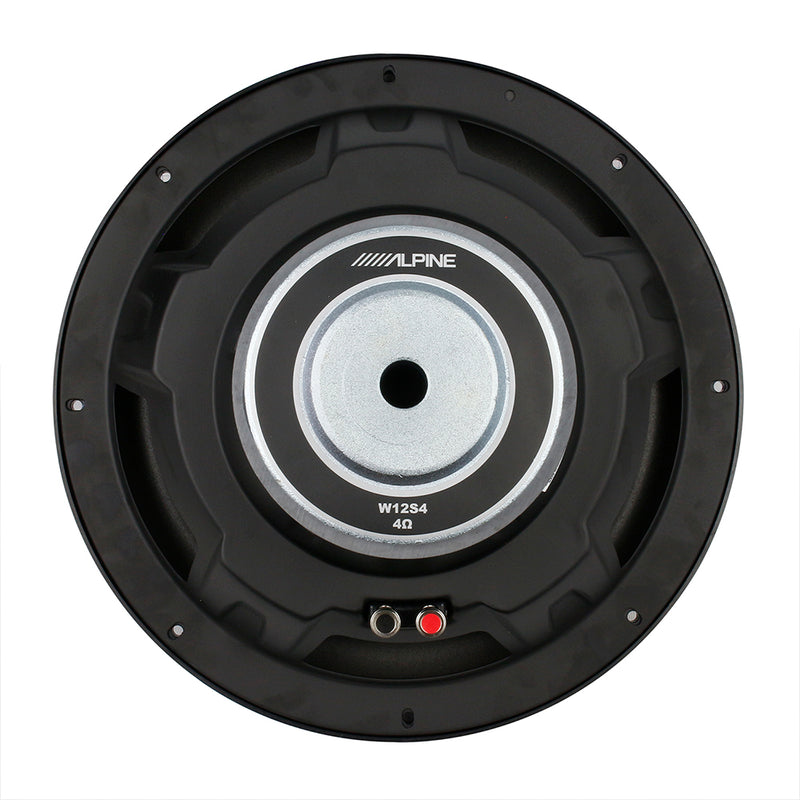 Alpine 12 Inch Subwoofer BassLine Series 750W Max 250W RMS Single 4 Ohm W12S4