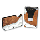 WUDN Adventure Handcrafted Wallet Resin & Wood RFID Blocking Clip Arctic White