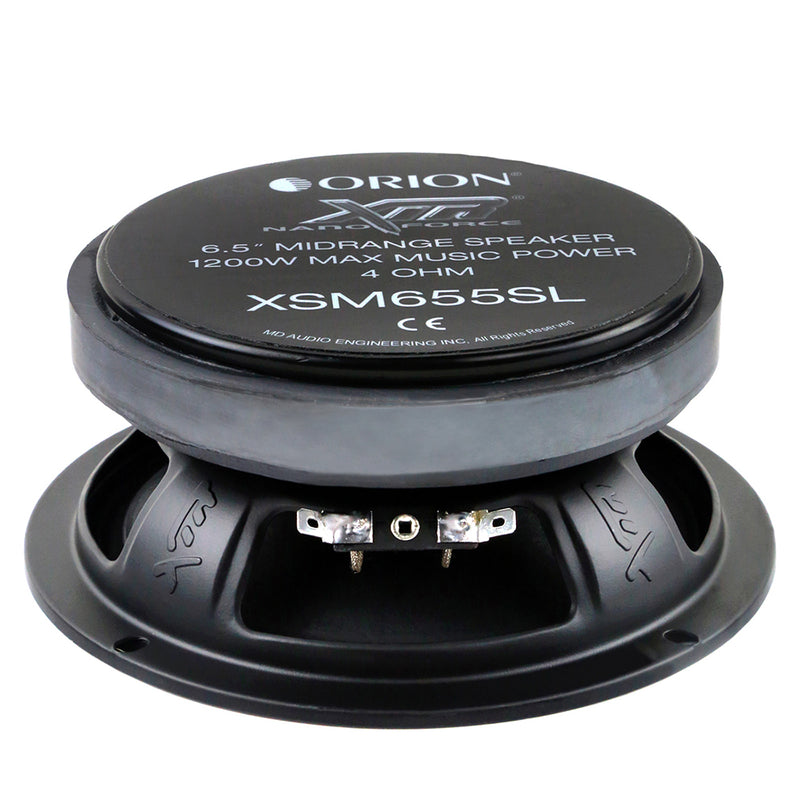 Orion 6.5" Midrange Speaker Pair Slim Car Audio 1200W Max 300W Rms XSM655SL