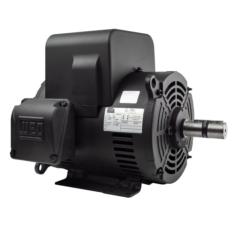 7.5 HP 1 Phase Electric Motor 3520 RPM 213/5T Frame 230V ODP WEG Replaces Baldor L1509T