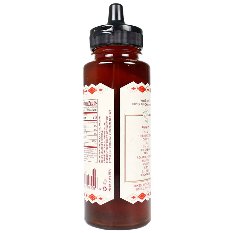 Mikes Hot 12oz Honey Infused With Chilies in Easy Squeeze Bottle 00000-Mikes
