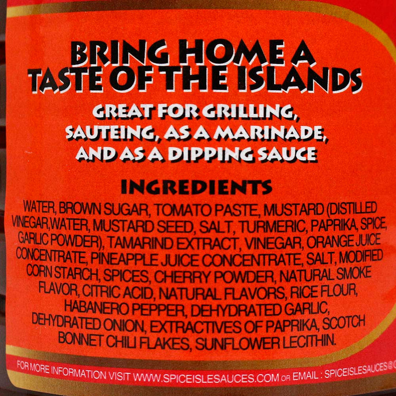 Spice Isle Sauces Tropical Heat Gourmet BBQ Sauce 18.5 Oz Habanero Gluten Free