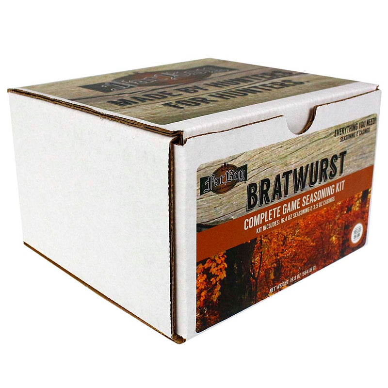 Fat Boy Bratwurst Complete Game Seasoning Kit with Casings Yields 25 lbs 00149