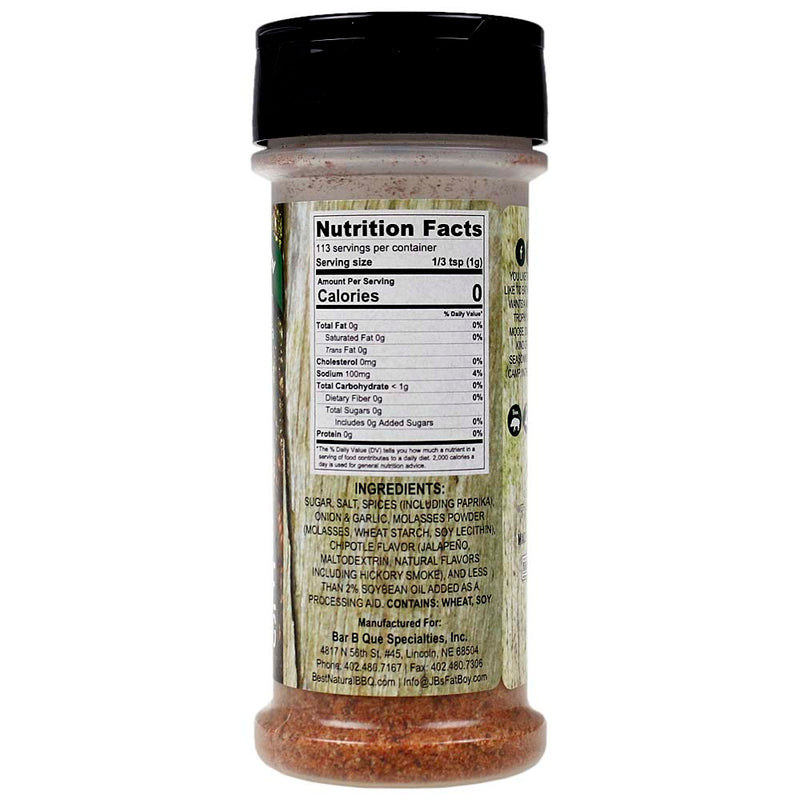 Fat Boy Wild Game Seasoning All Purpose Rub Natural No MSG or Gluten 4 Oz Bottle