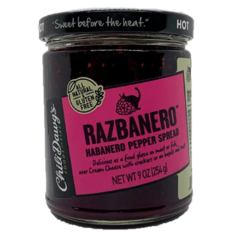 Chili Dawgs Razbanero Pepper Spread 9 oz. Sweet Fruity Flavor Gluten Free 00202