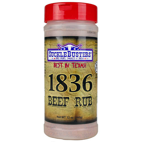 Suckle Busters 12 Oz 1836 Beef Barbecue Dry Rub Award Winning Gluten & Msg Free