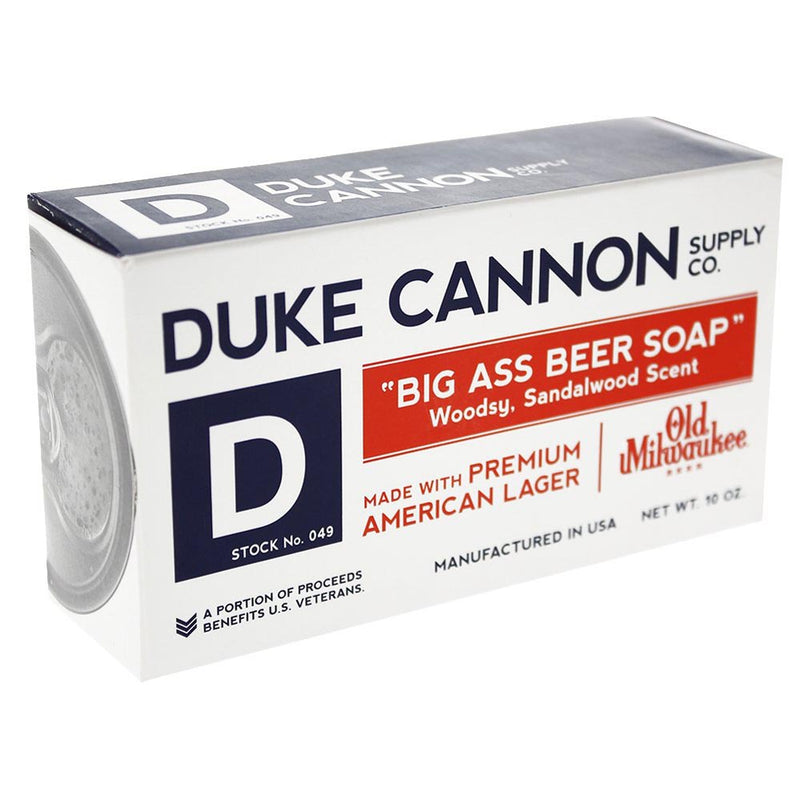 Duke Cannon Big Ass Beer Soap 10 Oz Bar Old Milwaukee Sandalwood 01BEER1