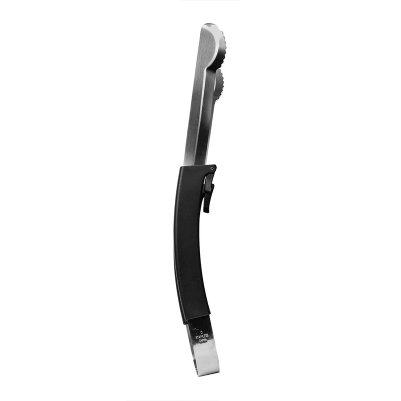 Mr Bar-B-Q Kickstand Tongs Stainless Steel With Arched Handle & Hanging Loop