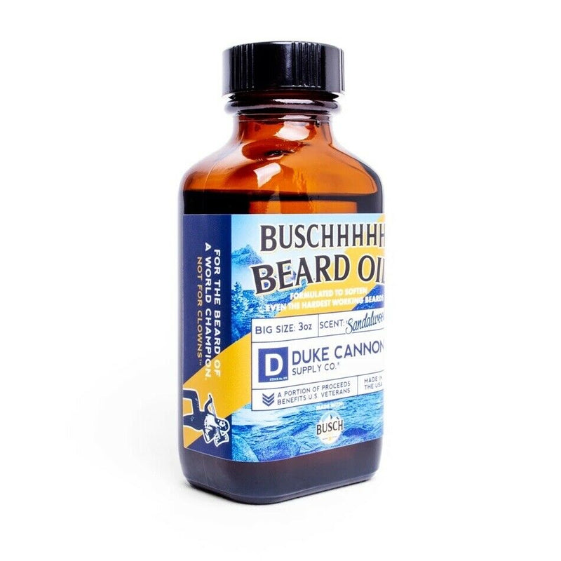 Duke Cannon Great American Busch Beer Beard Oil 3 Oz Bottle 04BDOILBUSCH1