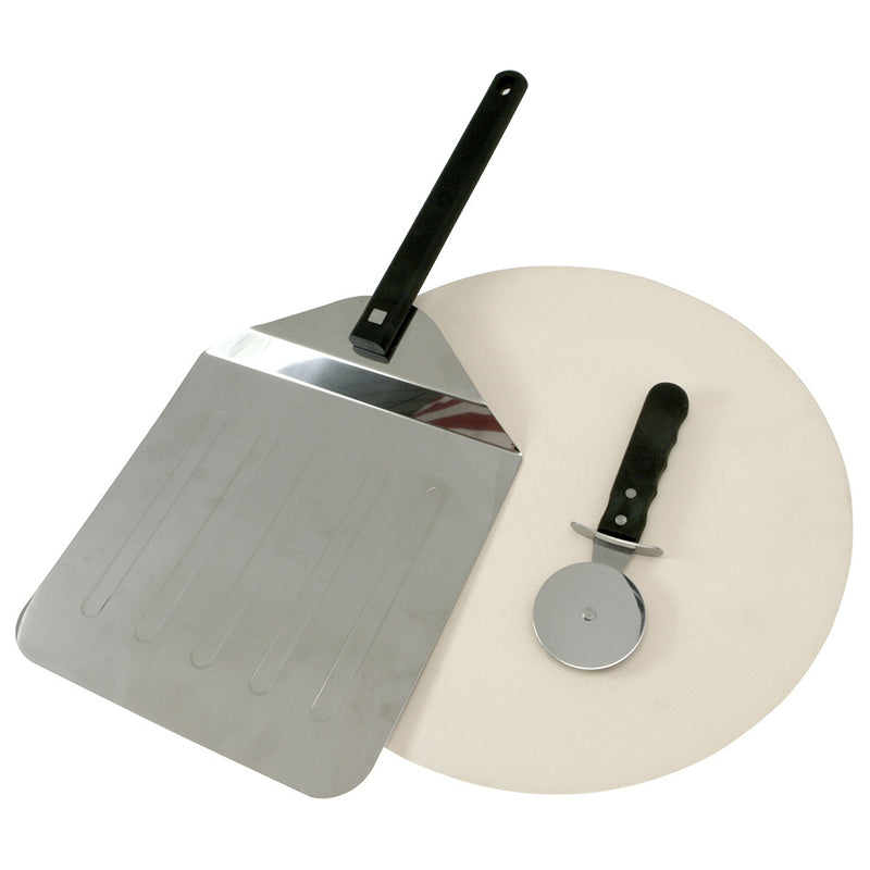 Mr. Bar-B-Q Grill Stone Pizza Set 15" Inch Pizza Stone Peel and Cutter 06187Y