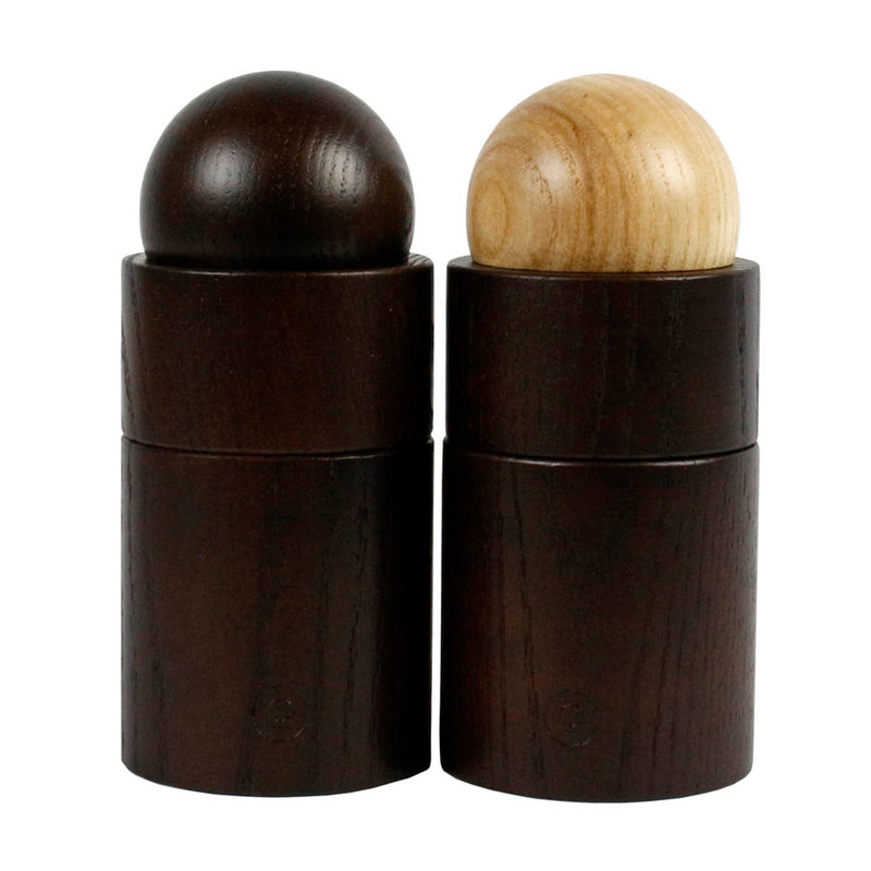 CrushGrind Mini Salt and Pepper Table Grinder Set of 2 With Stand