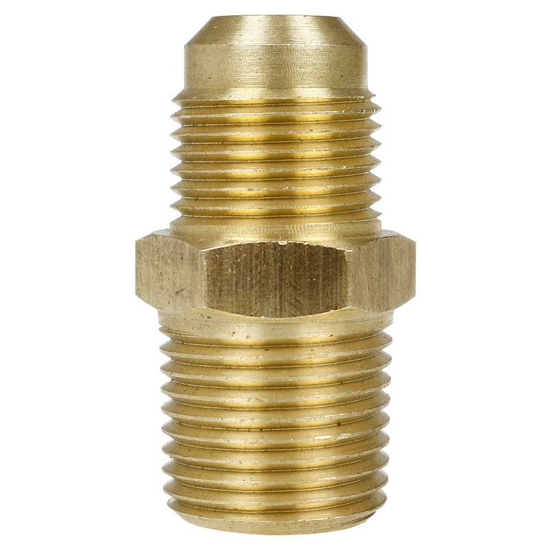 1/2" x 1/2" Solid Brass Male Adapter Straight Connector for Flared Tubing 10269
