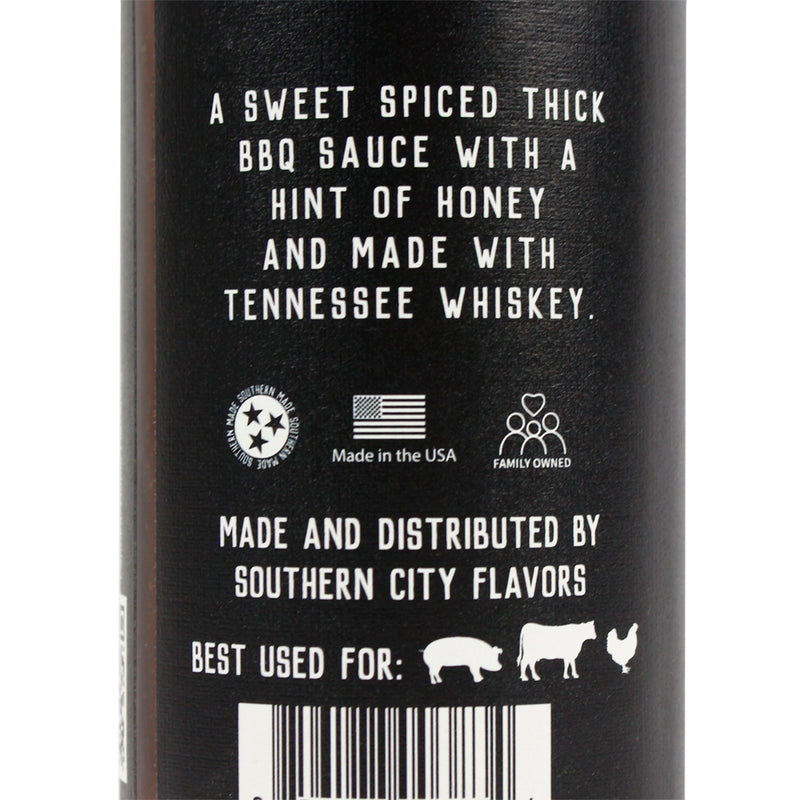 Southern City Flavors Tennessee Whiskey Sweet And Mild BBQ Sauce With Honey 15oz